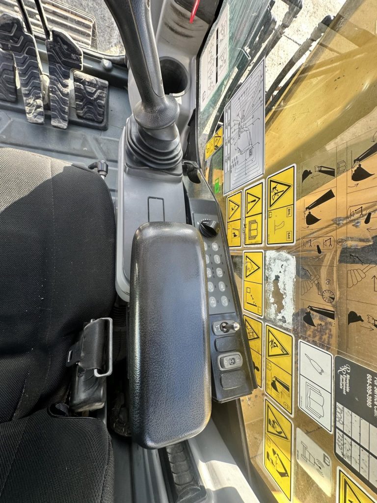 CAT excavator operator controls