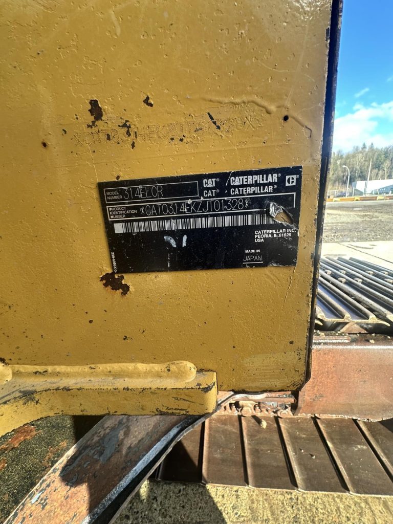 serial number on a caterpillar