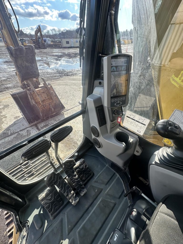 CAT excavator interior
